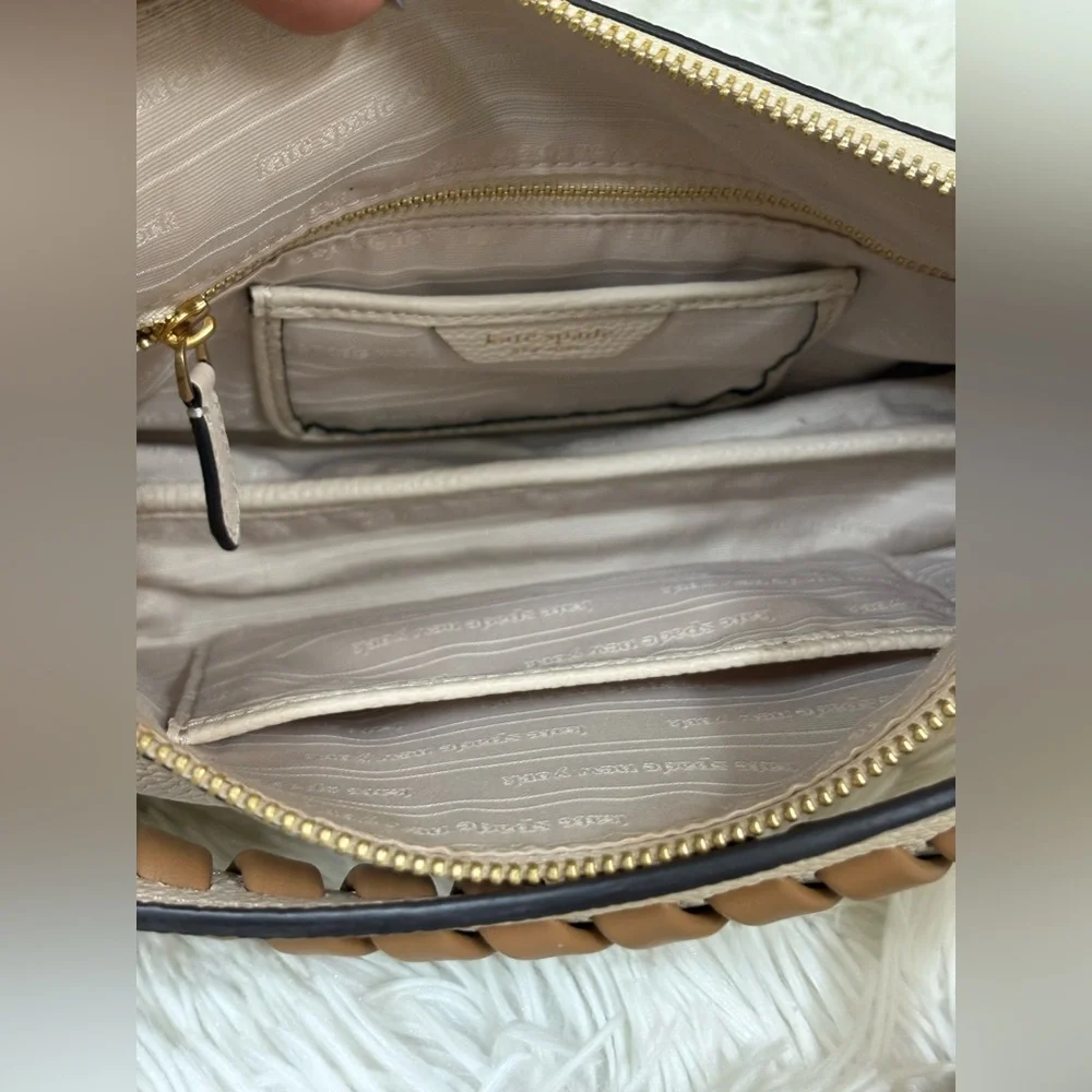 Kate Spade Cream and Brown Crossbody Bag